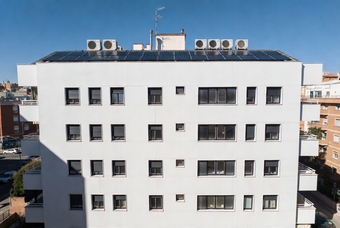 Edificio tras rehabilitación energética integral